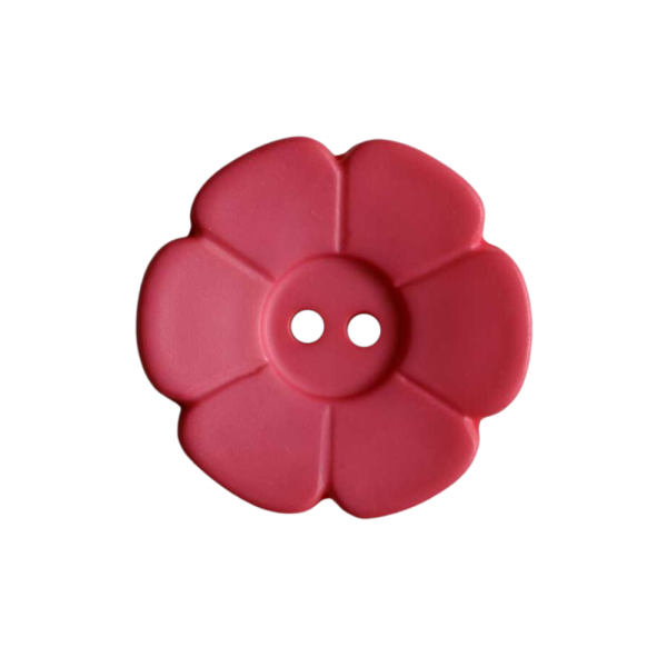 Kinderknopf Blume matt 15 mm pink