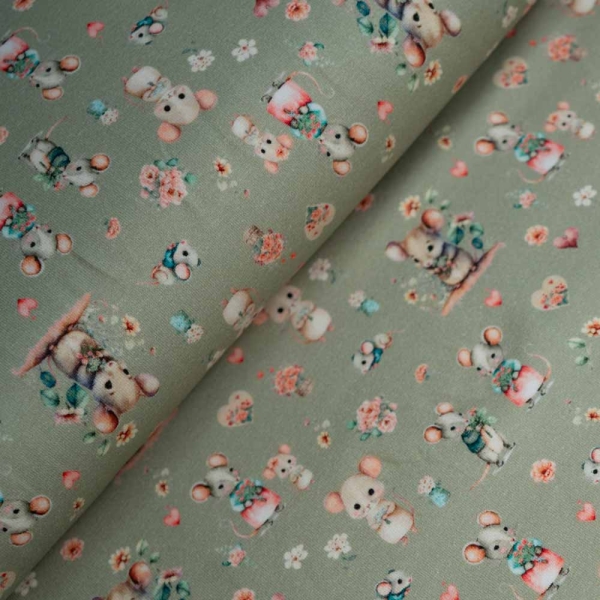 Baumwolljersey Mausi salbei