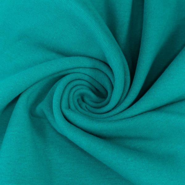 50cm Zuschnitt Feinstrick Bündchen petrol