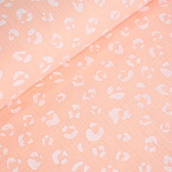 Musselin Double Gauze Leo pastellrosa