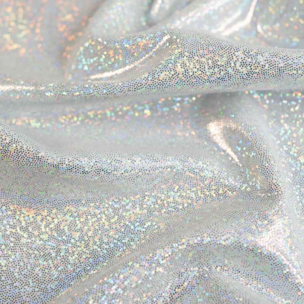 Glitzer Lycra weiß