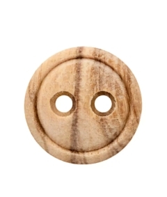 Prym Holzknopf flacher Rand 11mm Beige