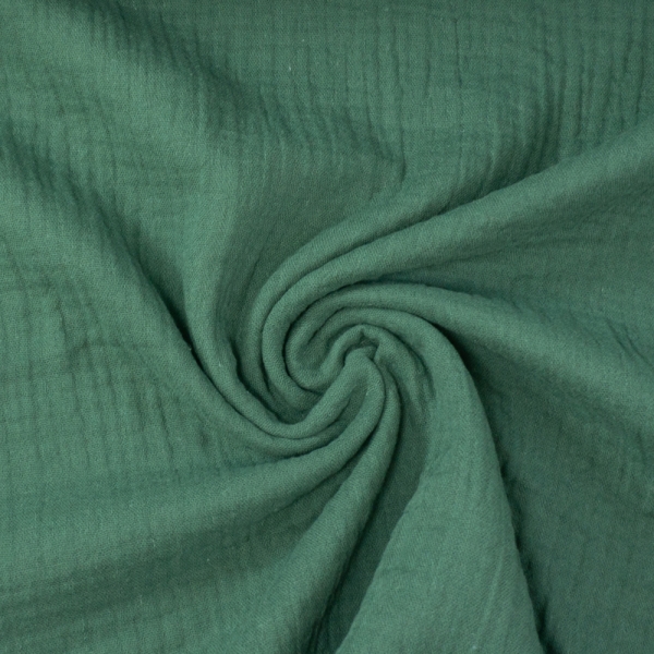 Bio-Musselin Double Gauze UNI tannengrün