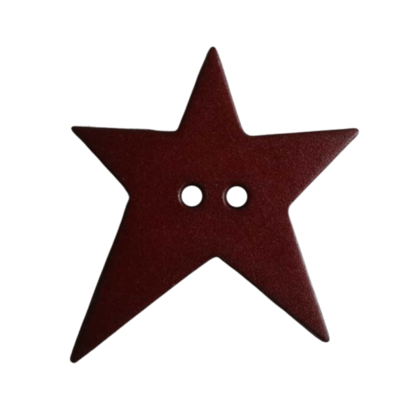 Stern-Knopf asymmetrisch 28mm bordeaux