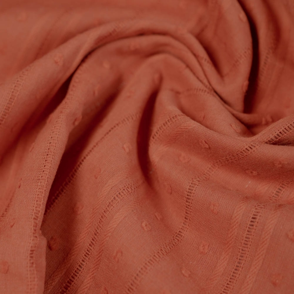 Voile Batist Baumwolle Dots terra