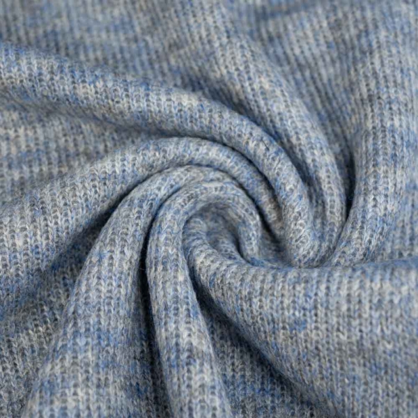 Strickstoff Jeansblau Melange
