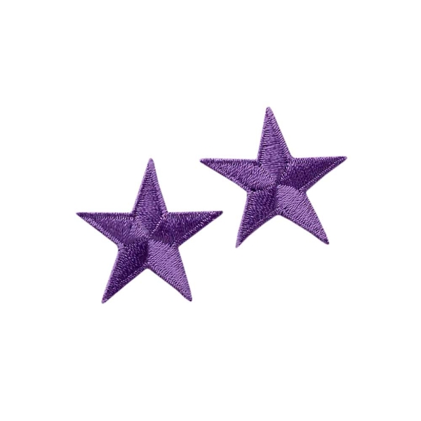 Applikation Stern lila 2 Stück