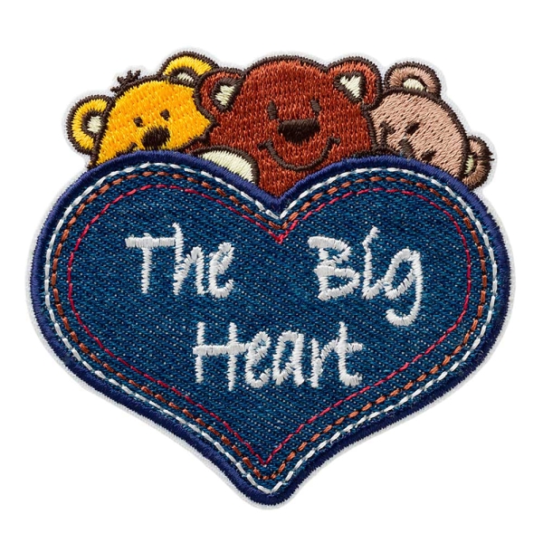 Applikation Jeansherz Bären