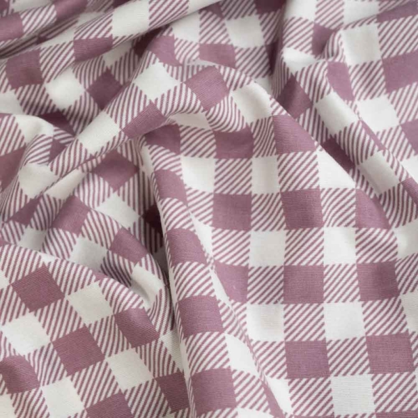 Flanell Baumwolle große Karos altrosa