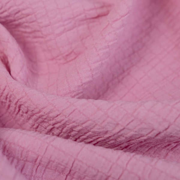 Viskose Crinkle plissiert rosa