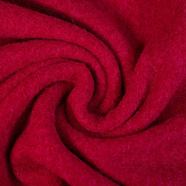 Mantelflausch gebürstet dunkelrot