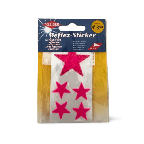 Kleiber Reflex-Sticker Sterne pink