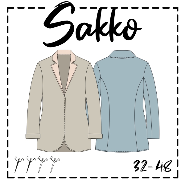 Schnittmuster SAKKO Damen Papierschnittmuster
