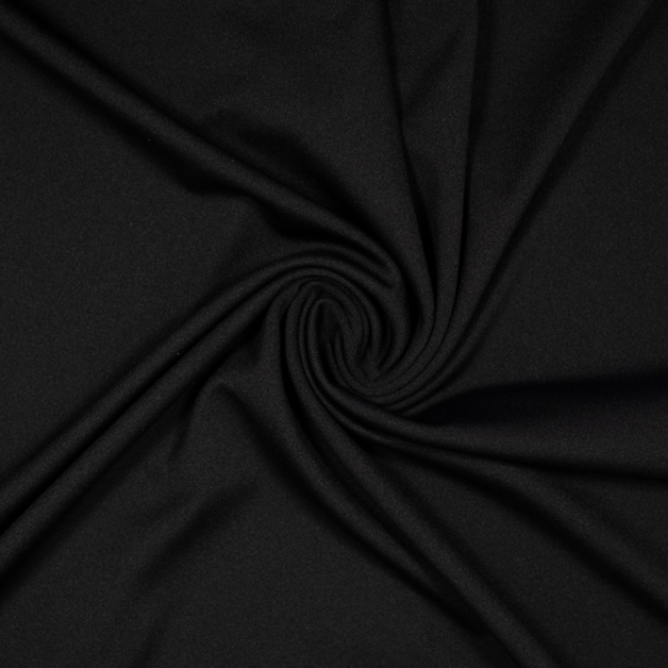 1,70m Zuschnitt Sportswear Jersey schwarz