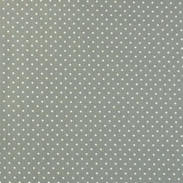 1,70m Zuschnitt Edle Baumwollwebware Popeline Petit Dots grau