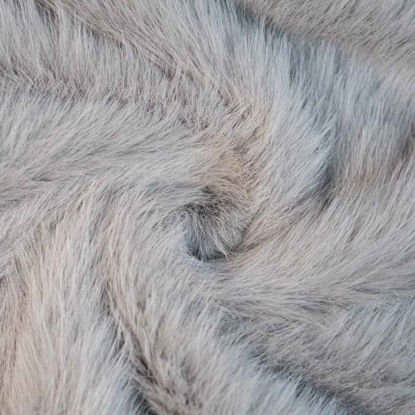 Kunstfell Plüsch Langhaar grau