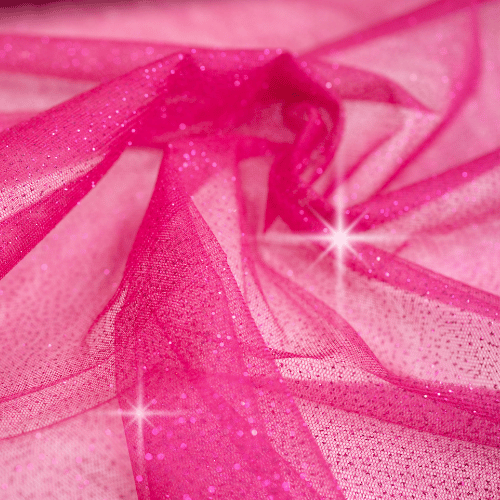 Glitzertüll pink