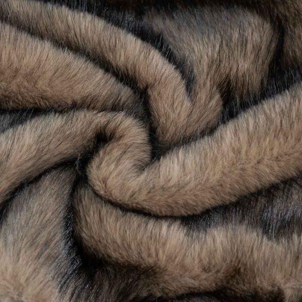 Kunstfell Plüsch Langhaar shaded taupe