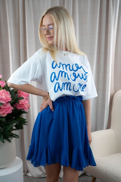 Oversized Shirt Amour weiß