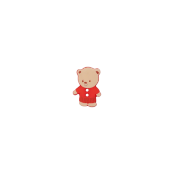 Prym Kinderknopf Bärenkind 15mm rot