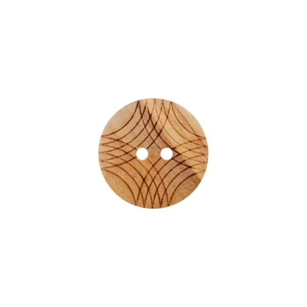 Holzknopf Rund 23mm hellbraun