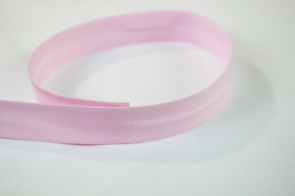 Elastisches Schrägband vorgefalzt rosa