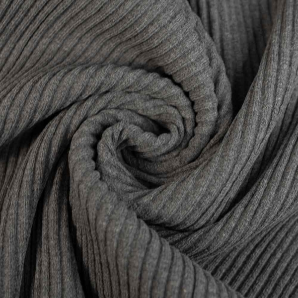 Grobstrick Bündchen melange anthra