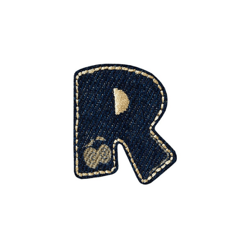 Applikation Jeans Buchstabe R