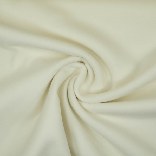Mantelstoff Velour ecru