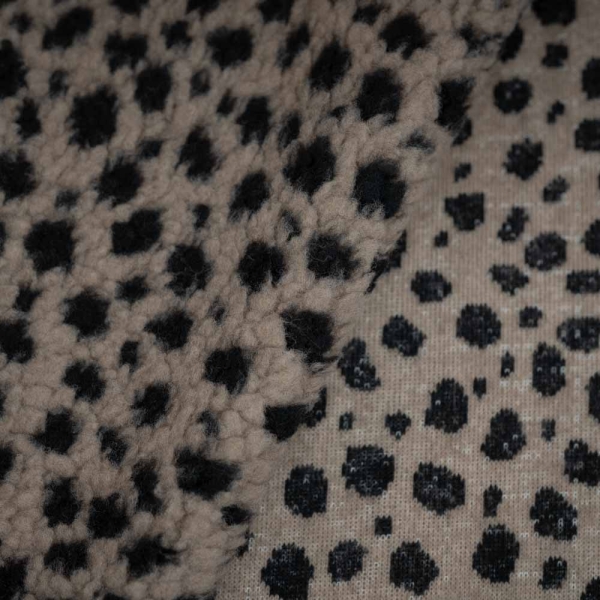 Teddyplüsch Leo Punkte taupe