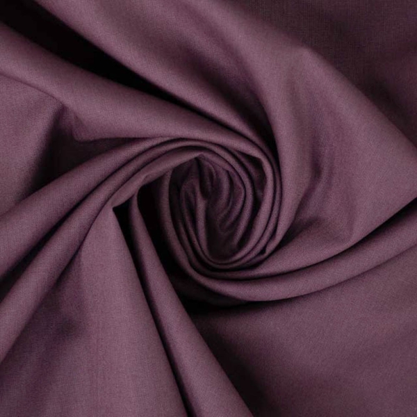 Edle Baumwollwebware Uni aubergine