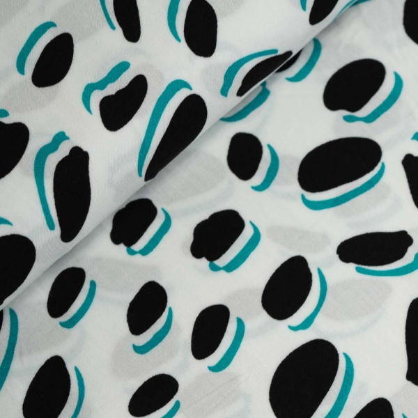 Viskosewebware Kreise mint