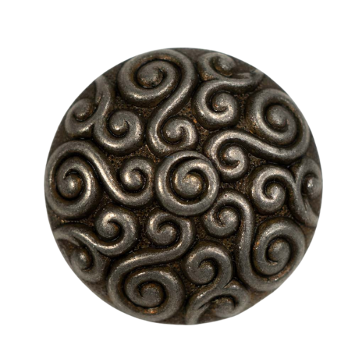 Metallknopf gewölbt 28mm altzinn
