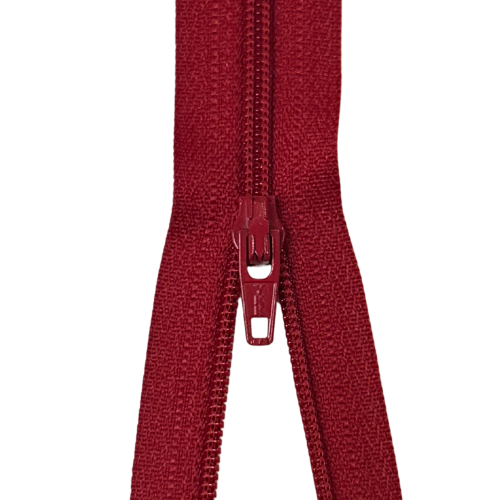 YKK nicht teilbarer Reißverschluss kleine Spirale bordeaux