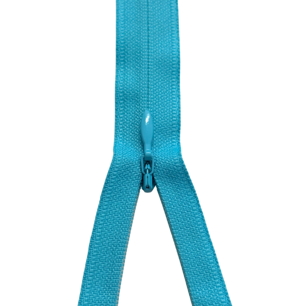 YKK nicht teilbarer Reißverschluss nahtverdeckt aqua 60cm