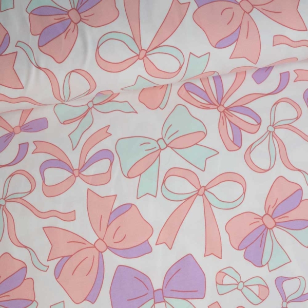 Baumwolljersey Schleifen ecru