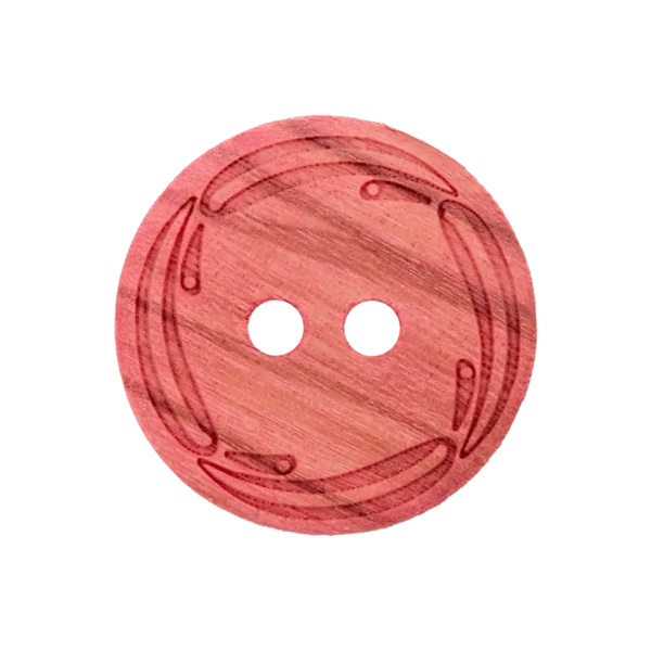 Holzknopf Ranke 23mm rosa
