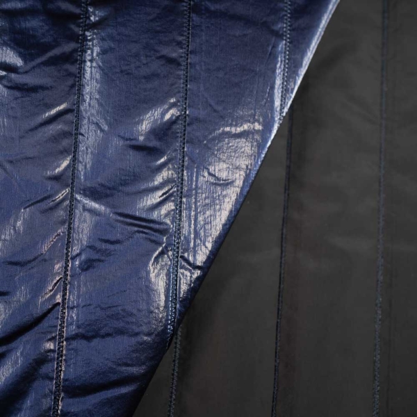 Steppstoff Premium wattiert seidenmatt navy