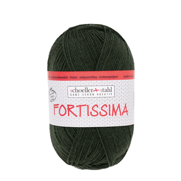 Fortissima 100gr Sockenwolle 4-fädig khaki