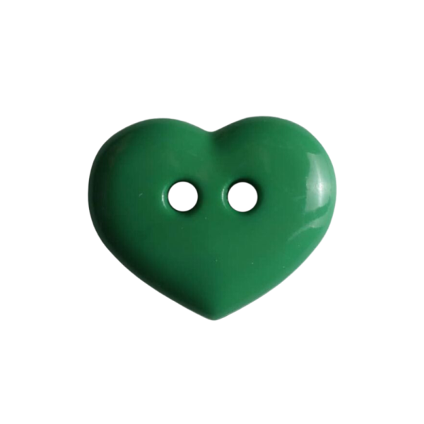 Kinderknopf Herz glänzend 15mm grün