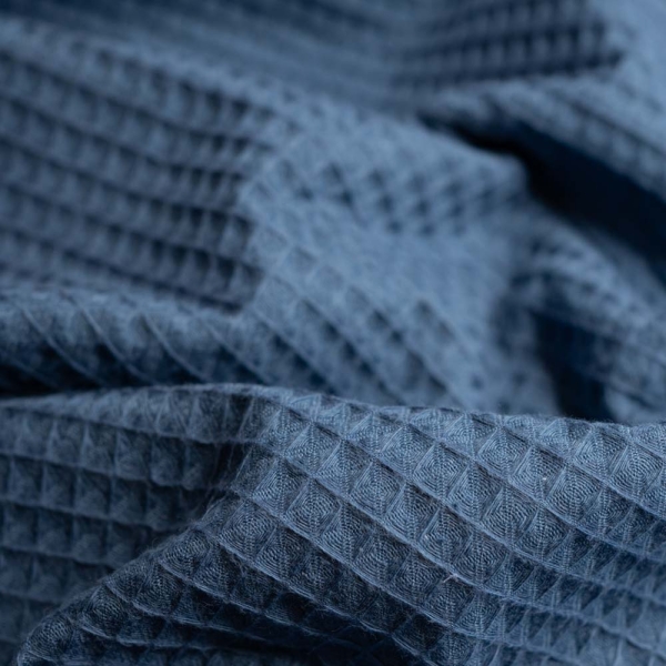 Waffelpiqué jeansblau