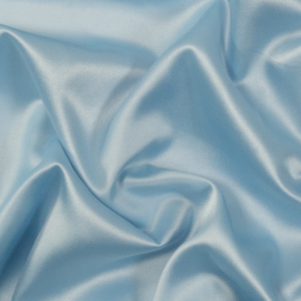 Satin Stretch Glänzend Uni hellblau