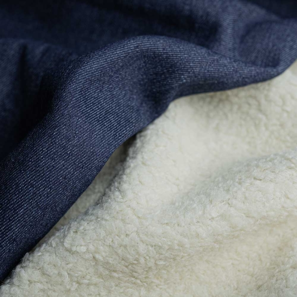 Jeans Denim Doubleface Teddy Innenseite navy