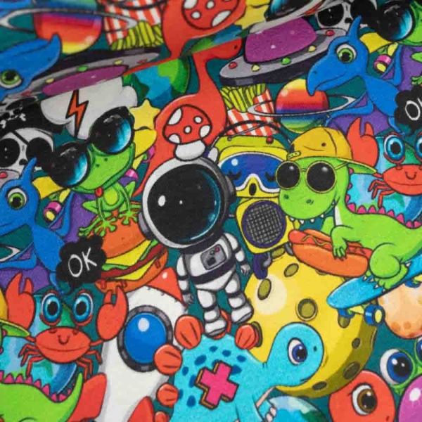 Alpensweat cool Dinos blau