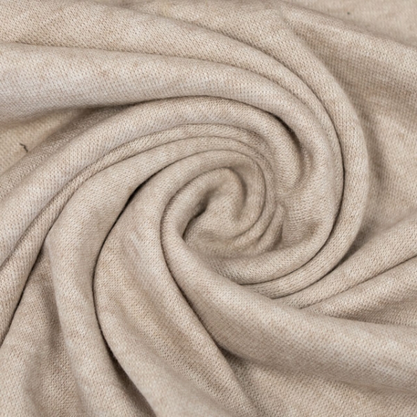 Strickjersey Cuddly Soft Meliert hellbeige