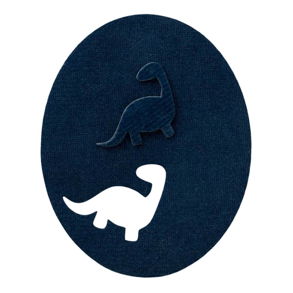 Applikation Stoffflicken Dino blau