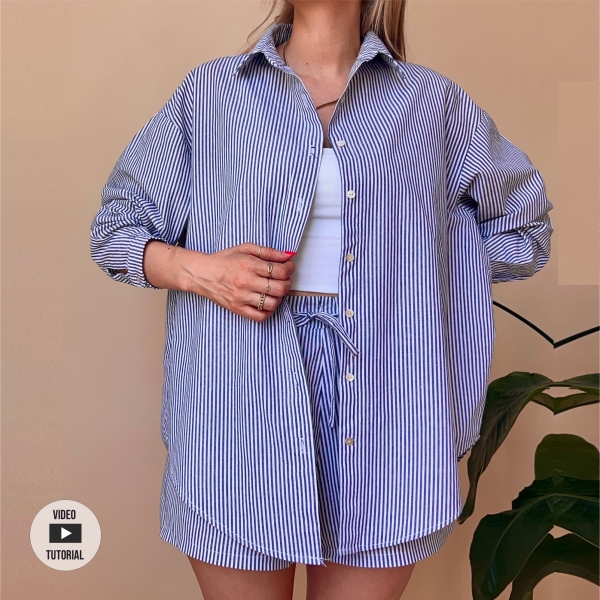 Schnittmuster sewingmachina oversize Bluse Karl