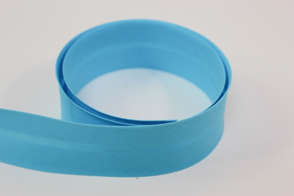 Schrägband 2cm oder 4cm breit vorgefalzt aqua 40mm