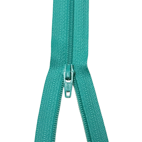 YKK nicht teilbarer Reißverschluss kleine Spirale türkis 60cm