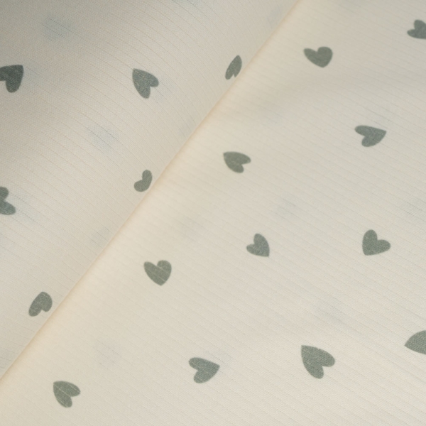 Ripp Baumwolljersey Herzen salbei